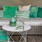 Dutch Decor STRIPES - Kussenhoes katoen 30x50 cm - Emerald - groen - streepjes - met rits - zonder binnenkussen