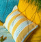 Dutch Decor STRIPES - Kussenhoes katoen 30x50 cm - Lemon - geel - streepjes - met rits - zonder binnenkussen