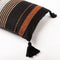 Dutch Decor TAMAR - Kussenhoes katoen 40x60 cm - Raven - zwart - met flosjes - met rits - zonder binnenkussen