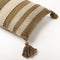 Dutch Decor TAMAR - Sierkussen katoen 40x60 cm - Military Olive - groen - kussentje met flosjes - Inclusief binnenkussen
