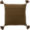 Dutch Decor TAMAR - Sierkussen katoen 45x45 cm - Military Olive - groen - kussentje met flosjes - Inclusief binnenkussen