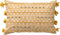 Dutch Decor TEQUILA - Kussenhoes 40x60 cm - 100% katoen - met flosjes - Golden Glow - geel - met rits - zonder binnenkussen