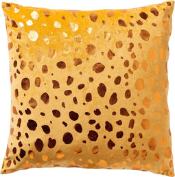 Dutch Decor TINO - Sierkussen velvet 45x45 cm Golden Glow - geel - Inclusief binnenkussen