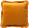 Dutch Decor TROPICANA - Kussenhoes velvet 45x45 cm - Golden Glow - geel - bloemenpatroon - franjes - met rits - zonder binnenkussen