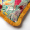 Dutch Decor TROPICANA - Sierkussen velvet 45x45 cm - Golden Glow - geel - bloemenpatroon - franjes - Inclusief binnenkussen
