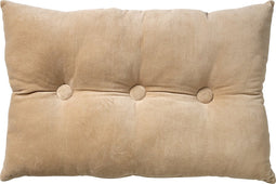 Dutch Decor VALERIE - Sierkussen 40x60 cm - velvet - met knopen - Pumice Stone - beige - Inclusief binnenkussen