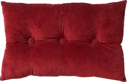 Dutch Decor VALERIE - Sierkussen 40x60 cm - velvet - met knopen - Merlot - rood - Inclusief binnenkussen