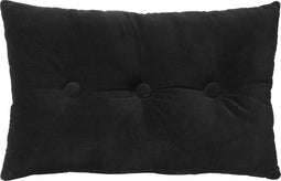 Dutch Decor VALERIE - Sierkussen 40x60 cm - velvet - met knopen - Raven - zwart - Inclusief binnenkussen