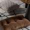 Dutch Decor VALERIE - Sierkussen 40x60 cm - velvet - met knopen - Tobacco Brown - bruin - Inclusief binnenkussen