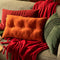 Dutch Decor VALERIE - Sierkussen 40x60 cm - velvet - met knopen - Potters Clay - oranje - Inclusief binnenkussen