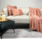Dutch Decor VOORDEELSET SWEET COURTYARD - Set van 2 kussens en 1 plaid - roze | Femm + Lewis + Belle - Inclusief binnenkussen
