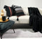 Dutch Decor VOORDEELSET TAMAR BLACK - Set van 2 kussens en 1 plaid - grijs & zwart | Tamar + Charlie - Inclusief binnenkussen