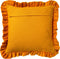 Dutch Decor YARA - Kussenhoes 45x45 cm - 100% katoen - velvet - met ruches - Golden Glow - geel - met rits