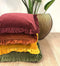 Dutch Decor YARA - Kussenhoes 45x45 cm - 100% katoen - velvet - met ruches - Golden Glow - geel - met rits