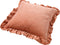Dutch Decor YARA - Kussenhoes 45x45 cm - 100% katoen - velvet - met ruches - Muted Clay - roze - met rits - zonder binnenkussen