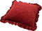 Dutch Decor YARA - Kussenhoes 45x45 cm - 100% katoen - velvet - met ruches - Merlot - rood - met rits