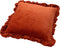Dutch Decor YARA - Kussenhoes 45x45 cm - 100% katoen - velvet - met ruches - Potters Clay - oranje - met rits