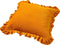 Dutch Decor YARA - Sierkussen katoen 45x45 cm - velvet - Golden Glow - geel - ruches rondom - Inclusief binnenkussen