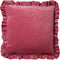 Dutch Decor YARA - Sierkussen katoen 45x45 cm - velvet - Heather Rose - roze - ruches rondom - Inclusief binnenkussen