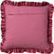 Dutch Decor YARA - Sierkussen katoen 45x45 cm - velvet - Heather Rose - roze - ruches rondom - Inclusief binnenkussen