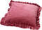 Dutch Decor YARA - Sierkussen katoen 45x45 cm - velvet - Heather Rose - roze - ruches rondom - Inclusief binnenkussen