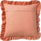 Dutch Decor YARA - Sierkussen katoen 45x45 cm - velvet - Muted Clay - roze - ruches rondom - Inclusief binnenkussen