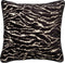 Dutch Decor ZABRINA - Kussenhoes 45x45 cm - velvet - Raven - zwart - met zebra strepen - met rits