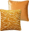 Dutch Decor ZABRINA - Sierkussen 45x45 cm - velvet - met zebra strepen - Golden Glow - geel - Inclusief binnenkussen