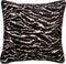 Dutch Decor ZABRINA - Sierkussen 45x45 cm - velvet - Raven - zwart - met zebra strepen - Inclusief binnenkussen