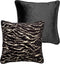 Dutch Decor ZABRINA - Sierkussen 45x45 cm - velvet - Raven - zwart - met zebra strepen - Inclusief binnenkussen