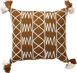 Dutch Decor ZAC - Sierkussen van katoen 45x45 cm Tobacco Brown - bruin - Inclusief binnenkussen