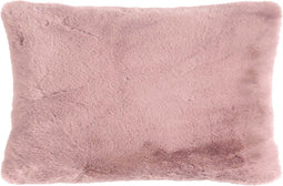 Dutch Decor ZAYA - Kussenhoes 30x50 cm - bontlook - effen kleur - Pale Mauve - oudroze - met rits - zonder binnenkussen