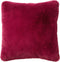 Dutch Decor ZAYA - Kussenhoes 45x45 cm - bontlook - effen kleur - Red Plum - roze - met rits - zonder binnenkussen