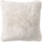 Dutch Decor ZAYA - Kussenhoes 45x45 cm - bontlook - effen kleur - Snow White - wit - met rits - zonder binnenkussen