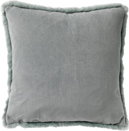 Dutch Decor ZAYA - Kussenhoes 45x45 cm - bontlook - effen kleur - Jadeite - lichtgroen - met rits - zonder binnenkussen