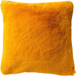 Dutch Decor ZAYA - Kussenhoes 45x45 cm - bontlook - effen kleur - Golden Glow - geel - met rits - zonder binnenkussen