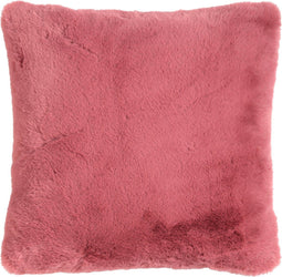Dutch Decor ZAYA - Kussenhoes 45x45 cm - bontlook - effen kleur - Dusty Rose - roze - met rits - zonder binnenkussen