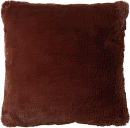 Dutch Decor ZAYA - Kussenhoes 45x45 cm - bontlook - effen kleur - Rocky Road - bruin - met rits - zonder binnenkussen