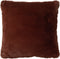 Dutch Decor ZAYA - Kussenhoes 45x45 cm - bontlook - effen kleur - Rocky Road - bruin - met rits - zonder binnenkussen