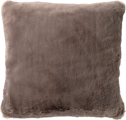 Dutch Decor ZAYA - Kussenhoes 45x45 cm - bontlook - effen kleur - Driftwood - taupe - met rits - zonder binnenkussen