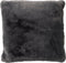 Dutch Decor ZAYA - Kussenhoes 45x45 cm - bontlook - effen kleur - Charcoal Gray - antraciet - met rits - zonder binnenkussen