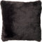 Dutch Decor ZAYA - Kussenhoes 45x45 cm - bontlook - effen kleur - Raven - zwart - met rits - zonder binnenkussen