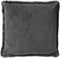 Dutch Decor ZAYA - Kussenhoes 45x45 cm - bontlook - effen kleur - Charcoal Gray - antraciet - met rits - zonder binnenkussen