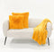 Dutch Decor ZAYA - Kussenhoes 45x45 cm - bontlook - effen kleur - Golden Glow - geel - met rits - zonder binnenkussen