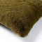 Dutch Decor ZAYA - Kussenhoes 45x45 cm - bontlook - effen kleur - Military Olive - groen - met rits - zonder binnenkussen