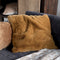 Dutch Decor ZAYA - Kussenhoes 45x45 cm - bontlook - effen kleur - Tobacco Brown - bruin - met rits - zonder binnenkussen