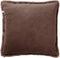 Dutch Decor ZAYA - Kussenhoes 45x45 cm - bontlook - effen kleur - Chocolate Martini - donkerbruin - met rits - zonder binnenkussen