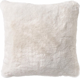 Dutch Decor ZAYA - Kussenhoes 60x60 cm - bontlook - effen kleur - Snow White - wit - met rits - zonder binnenkussen