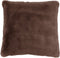 Dutch Decor ZAYA - Kussenhoes 60x60 cm - bontlook - effen kleur - Chocolate Martini - donkerbruin - met rits - zonder binnenkussen