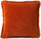 Dutch Decor ZAYA - Kussenhoes 60x60 cm - bontlook - effen kleur - Potters Clay - oranje - met rits - zonder binnenkussen
